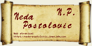 Neda Postolović vizit kartica